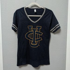 NWOT UC Irvine UCI logo jersey v-neck T-shirt